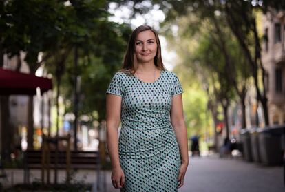 Mariana Sorochuk, en el Eixample, Barcelona, el pasado 25 de septiembre. 