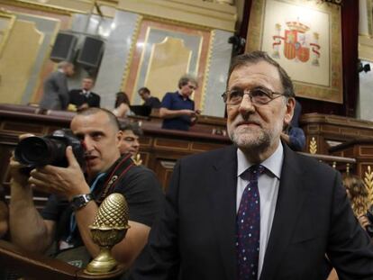 El líder del PP, Mariano Rajoy, aquest divendres.