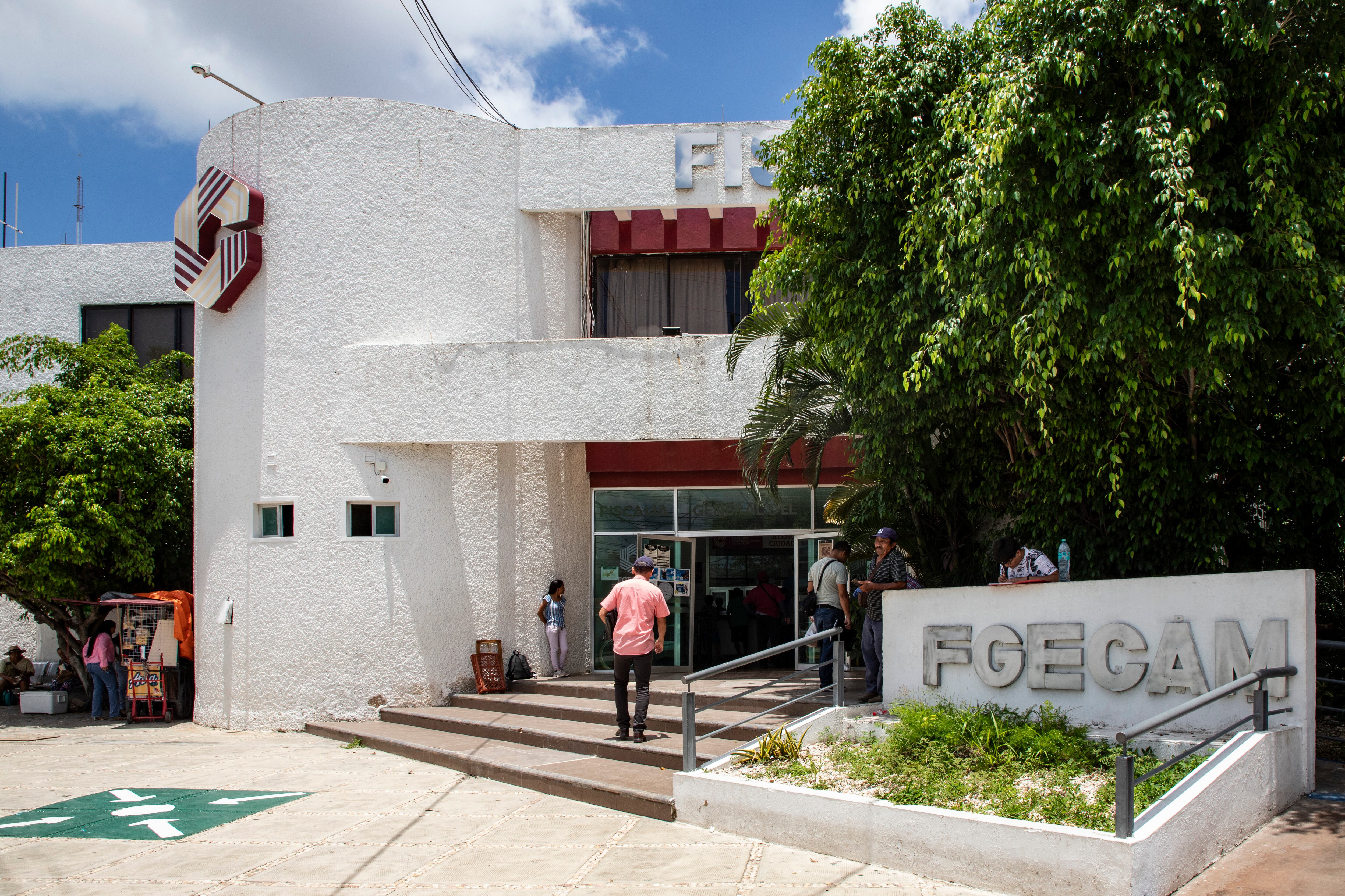 Fachada de la Fiscalía General del Estado de Campeche, el 8 de agosto del 2025.