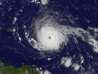 El hurac&aacute;n Irma en una imagen de sat&eacute;lite tomada el pasado martes.