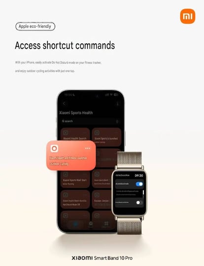 Xiaomi Smart Band 10 Pro con iPhone