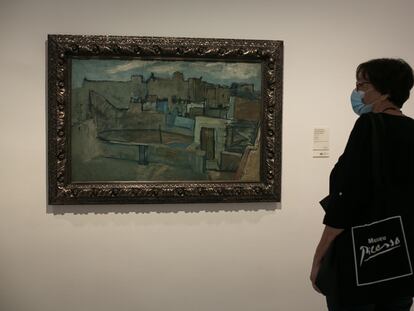 La obra 'Azoteas de Barcelona' de Picasso, 1903, que se puede volver a ver desde hoy en el Museo Picasso de Barcelona.