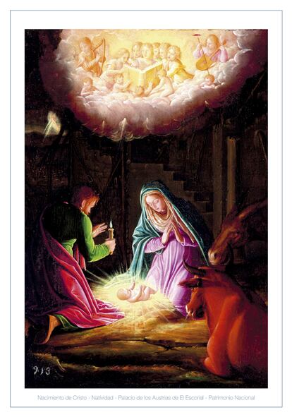 Tarjeta de felicitación de Navidad del rey Juan Carlos y la reina Sofía, facilitada por la Casa del Rey este lunes.