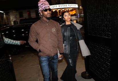 Offset y Cardi B paseando por las calles de Nueva York, el 14 de febrero de 2023.