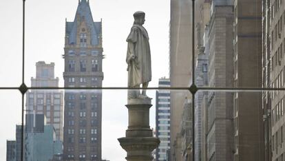 La estatua dedicada a Colón en Nueva York