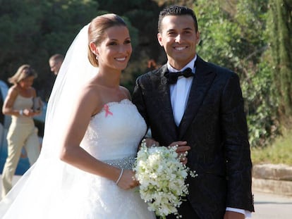 Carolina Martín y Pedro Rodríguez, el día de su boda en junio de 2015.