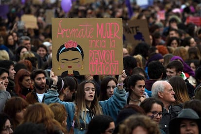 Manifestação desta quinta-feira na Cidade do México.