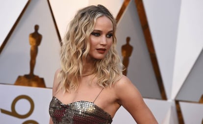 La actriz Jennifer Lawrence en los Premios Oscar 2018.
