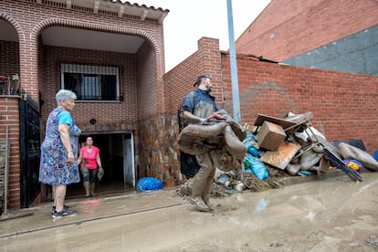 Effects of the storm on the town of Cobeja, in Toledo province. 