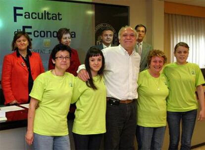 Las cuatro estudiantes de FP ganadoras del premio universitario Proyectos Empresariales.