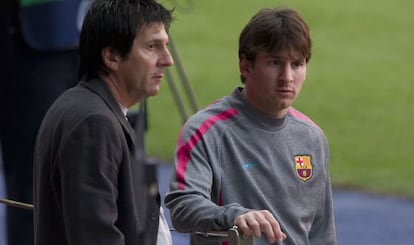 Messi y su padre en una imagen de archivo. 