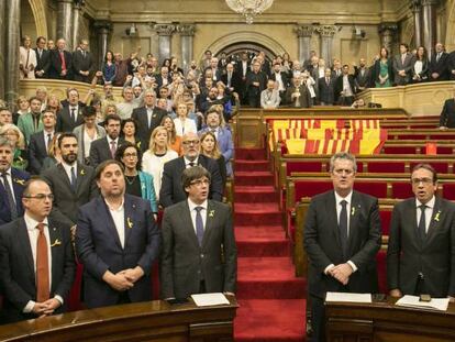 El Parlamento de Cataluña, tras la Declaración Unilateral de Independencia.