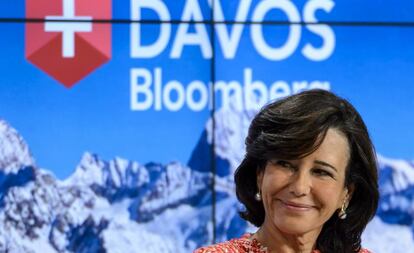 Ana Botín, en el foro de Davos 2019.