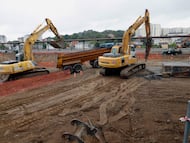 Obras de construcción de la estación intermodal de Lugo (Galicia) en imagen de archivo.
