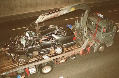 The Mercedes that Lady Diana was traveling in on the night of the crash.