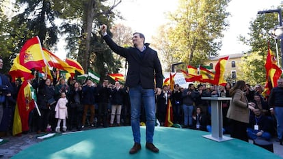 El presidente del PP, Pablo Casado, en Granada, el pasado 24 de noviembre. 