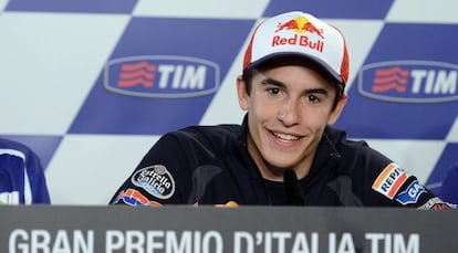 Marc Márquez en la rueda de prensa previa al Gran Premio de Italia.