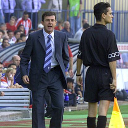 Lucas Alcaraz, durante un partido en el Vicente Calderón.