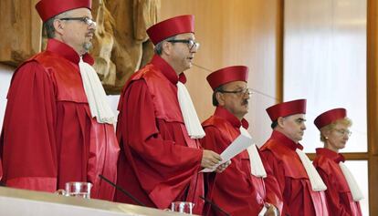 Jutges del Tribunal Constitucional alemany al juliol de 2016.