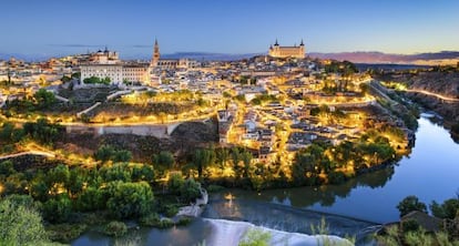 Vista de Toledo al atardecer.