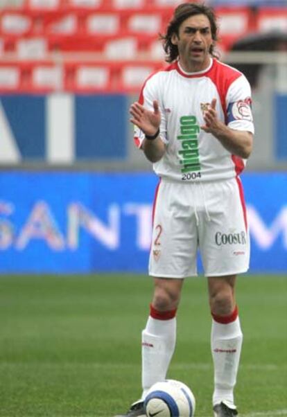 Javi Navarro, durante un partido de esta temporada.