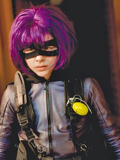 <b>Chloe Moretz en su papel de Hit Girl</b>