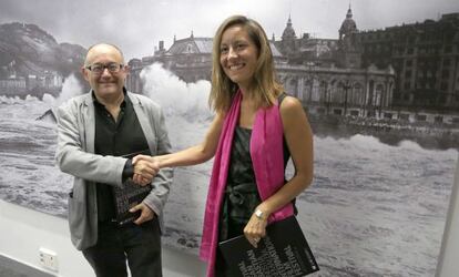 Rebordinos, junto a Monguilot, durante la presentación del apartado Nuevos Directores del Festival Internacional de Cine de San Sebastián.