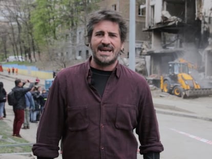 El periodista de EL PAÍS Jacobo García, en Kiev.