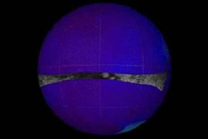 Imagen de la región Xanadu tomada desde la sonda 'Cassini'.