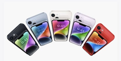 Nuevo modelo iPhone 14, presentado este miércoles.