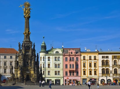 La Columna de la Trinidad, en la plaza Alta de Olomouc.