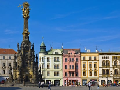 La Columna de la Trinidad, en la plaza Alta de Olomouc.