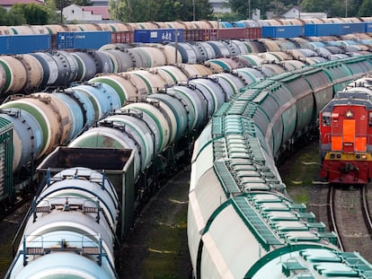 Vagones de carga en la estación rusa de Kaliningrado, el pasado junio.