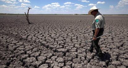 El Fisher, en San Angelo (Texas), durante la sequía de 2011.