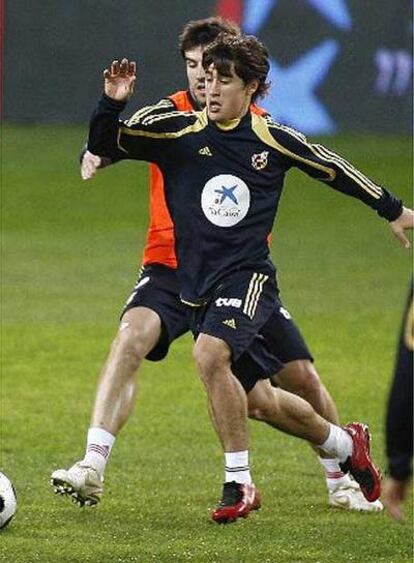 Bojan, en un entrenamiento de la selección