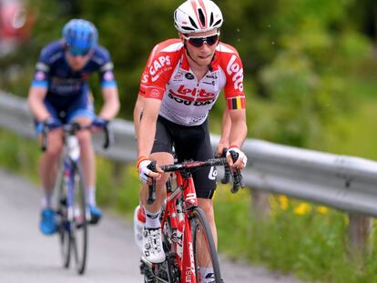 El ciclista belga Bjorg Lambrecht, durante una etapa del Tour de Noruega el pasado junio.