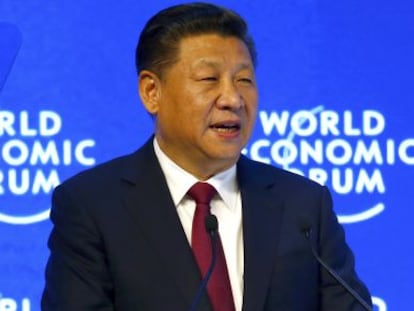 El presidente chino, Xi Jinping, ayer durante la inauguraci&oacute;n del foro de Davos (Suiza) 