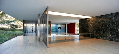 El interior del pabellón en la actualidad.