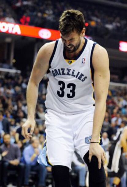 Marc Gasol tras lesionarse este viernes