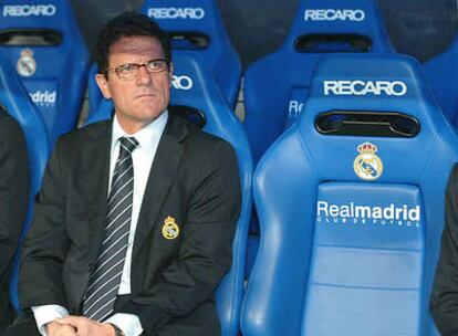 Fabio Capello, en un partido del Real Madrid