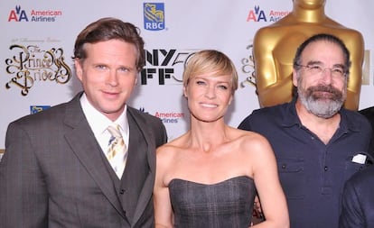 Cary Elwes, Robin Wright y Mandy Patinkin, en el 25º aniversario del estreno de 'La princesa prometida'.