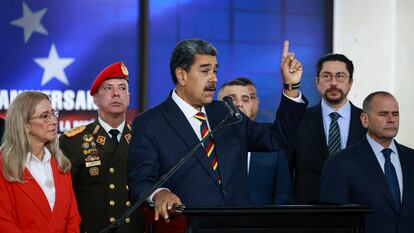 Nicolás Maduro, durante una rueda de prensa en Caracas.