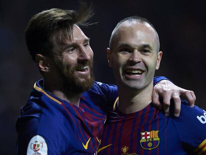 Leo Messi e Iniesta.