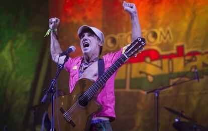 Manu Chao, anoche en el concierto que ofreció en el Rototom.