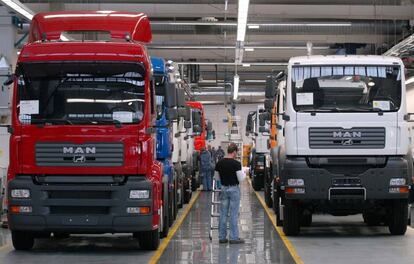 Interior de una planta del fabricante de camiones MAN en Alemania.