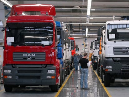 Interior de una planta del fabricante de camiones MAN en Alemania.