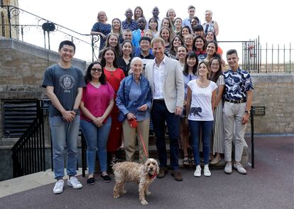 Enrique de Inglaterra y Jane Goodall, en Windsor en julio de 2019.