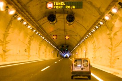 El túnel de la Font Roja, abierto ayer por la mañana.
