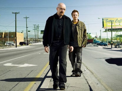 Walter White y Jesse Pinkman, protagonistas de 'Breaking bad', estudiando sus próximos movimientos.