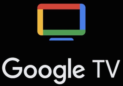 Logotipo de Google TV con fondo negro